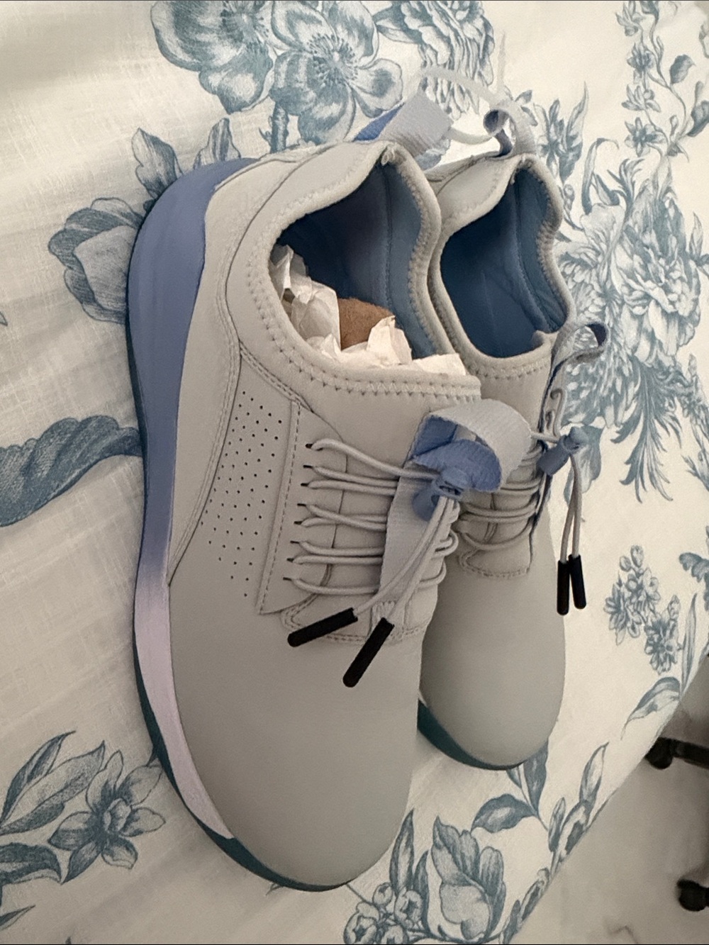 Women’s Gray and Light Blue Casual Sneakers